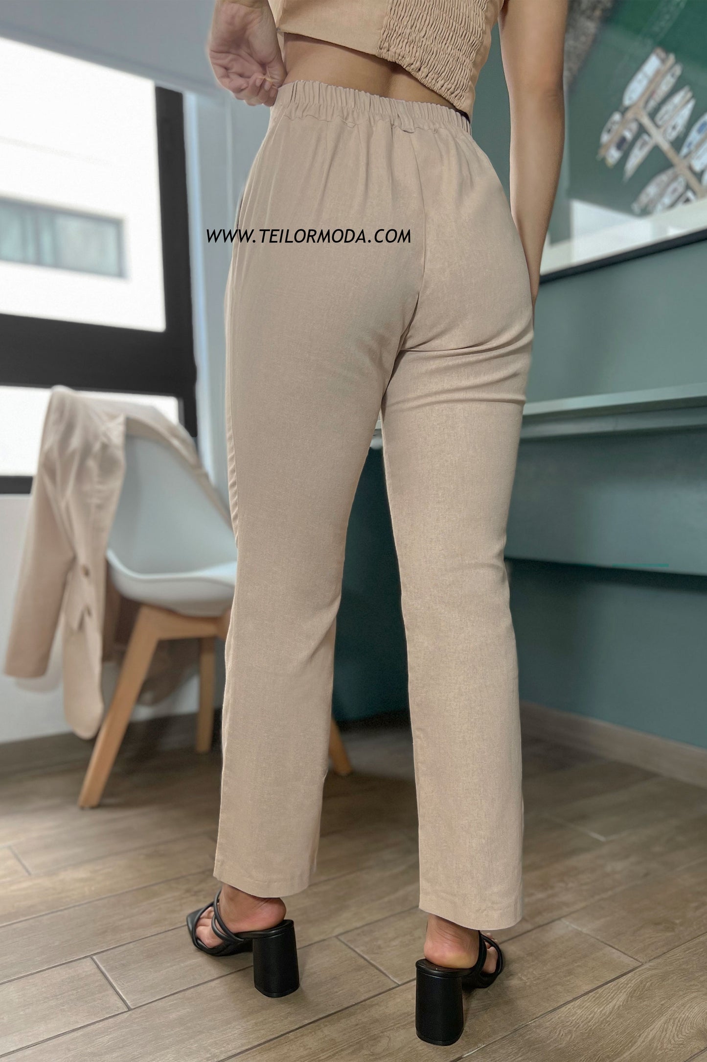 PANTALÓN DE LINO AMANDA BEIGE