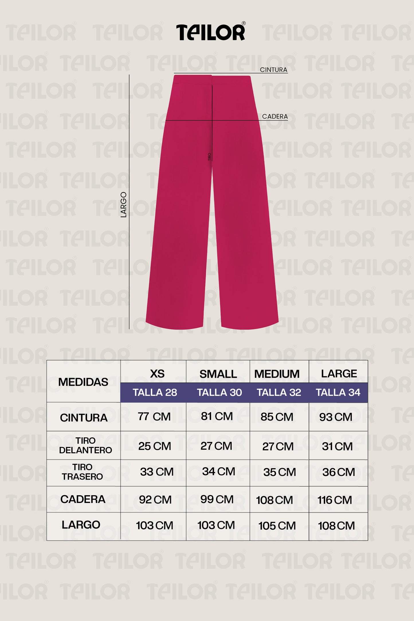 PANTALÓN PALAZZO CLOE FUCSIA