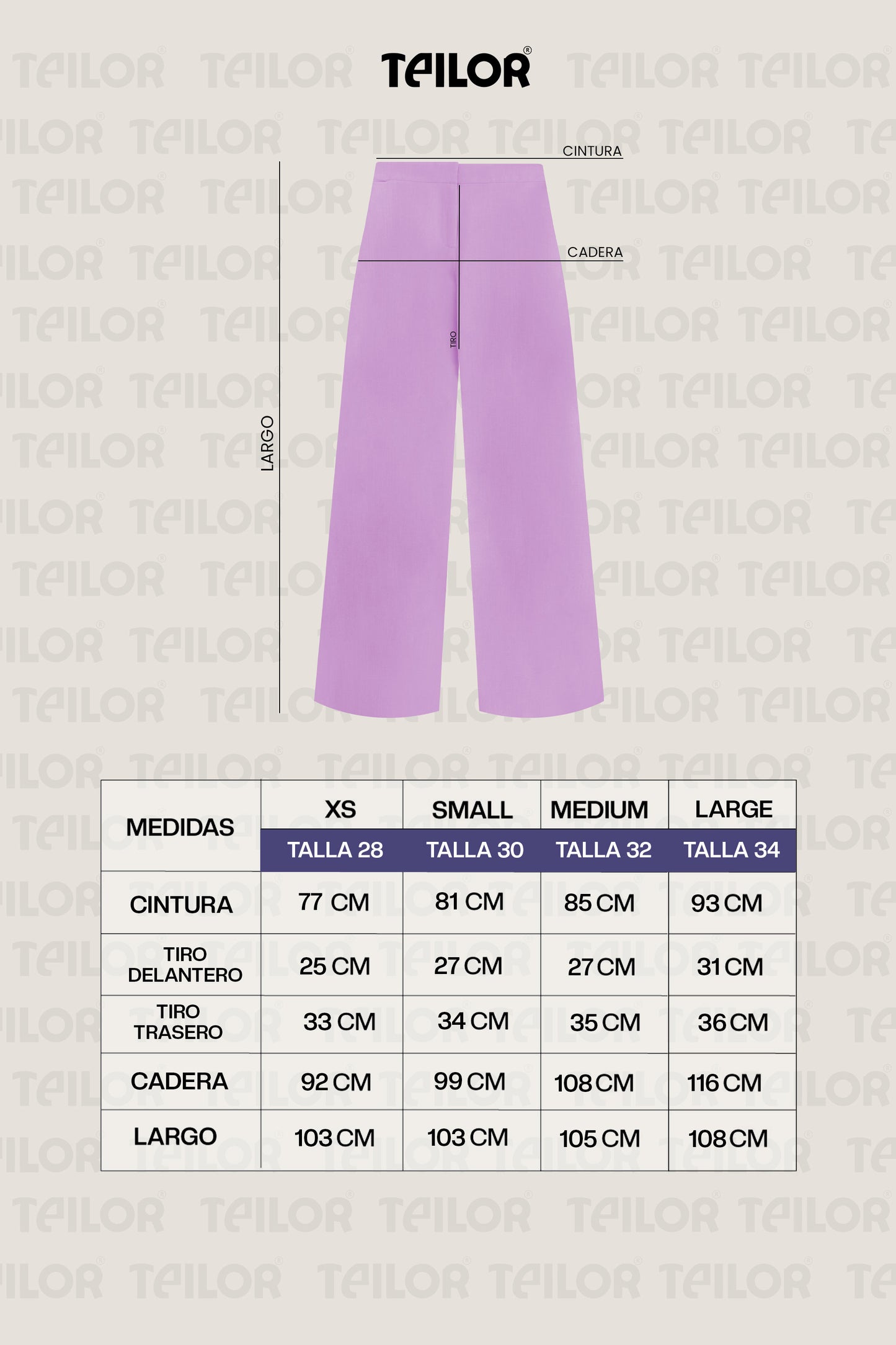 PANTALÓN PALAZZO CLOE LILA