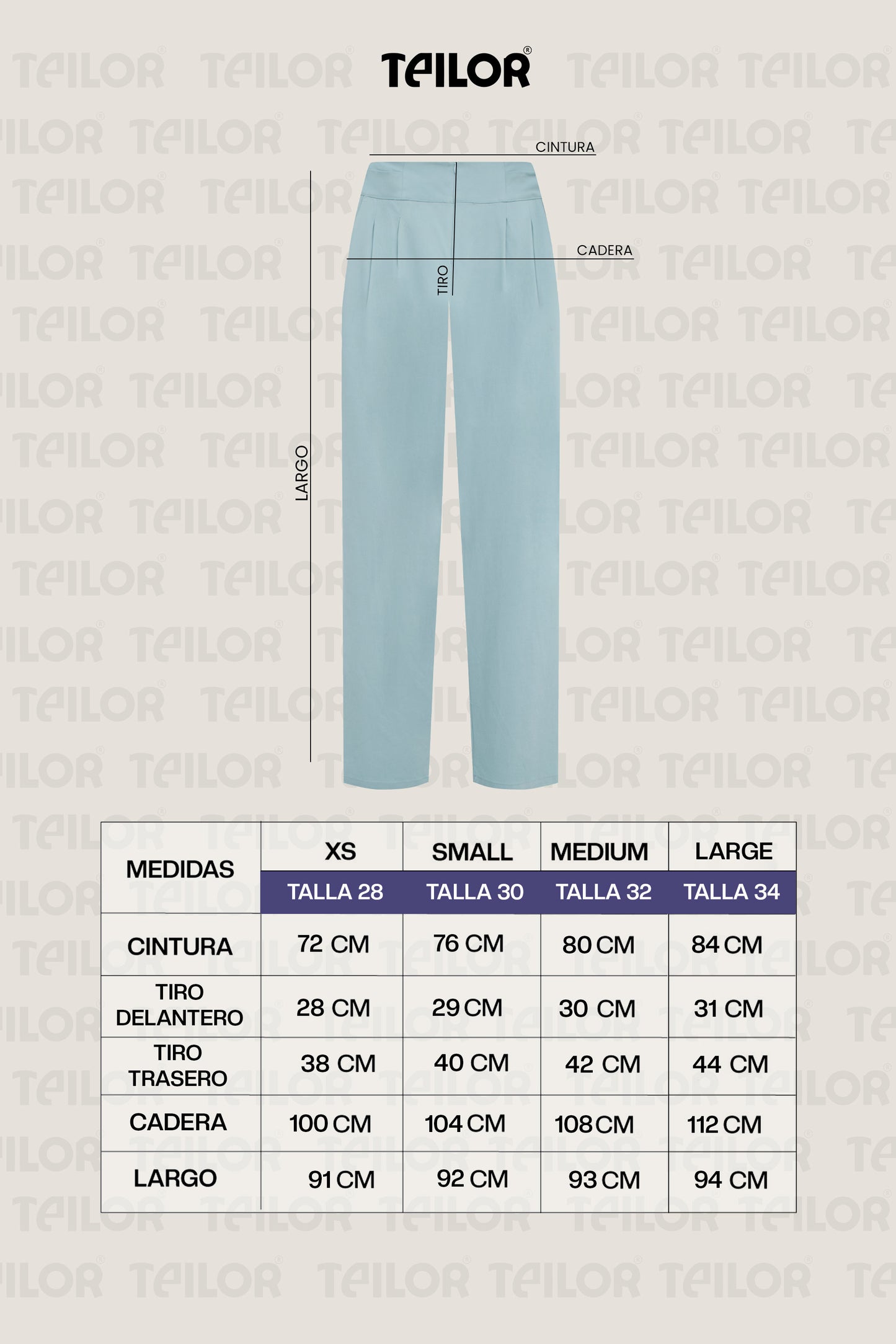PANTALÓN CHAMBRAY KRISTINA CELESTE