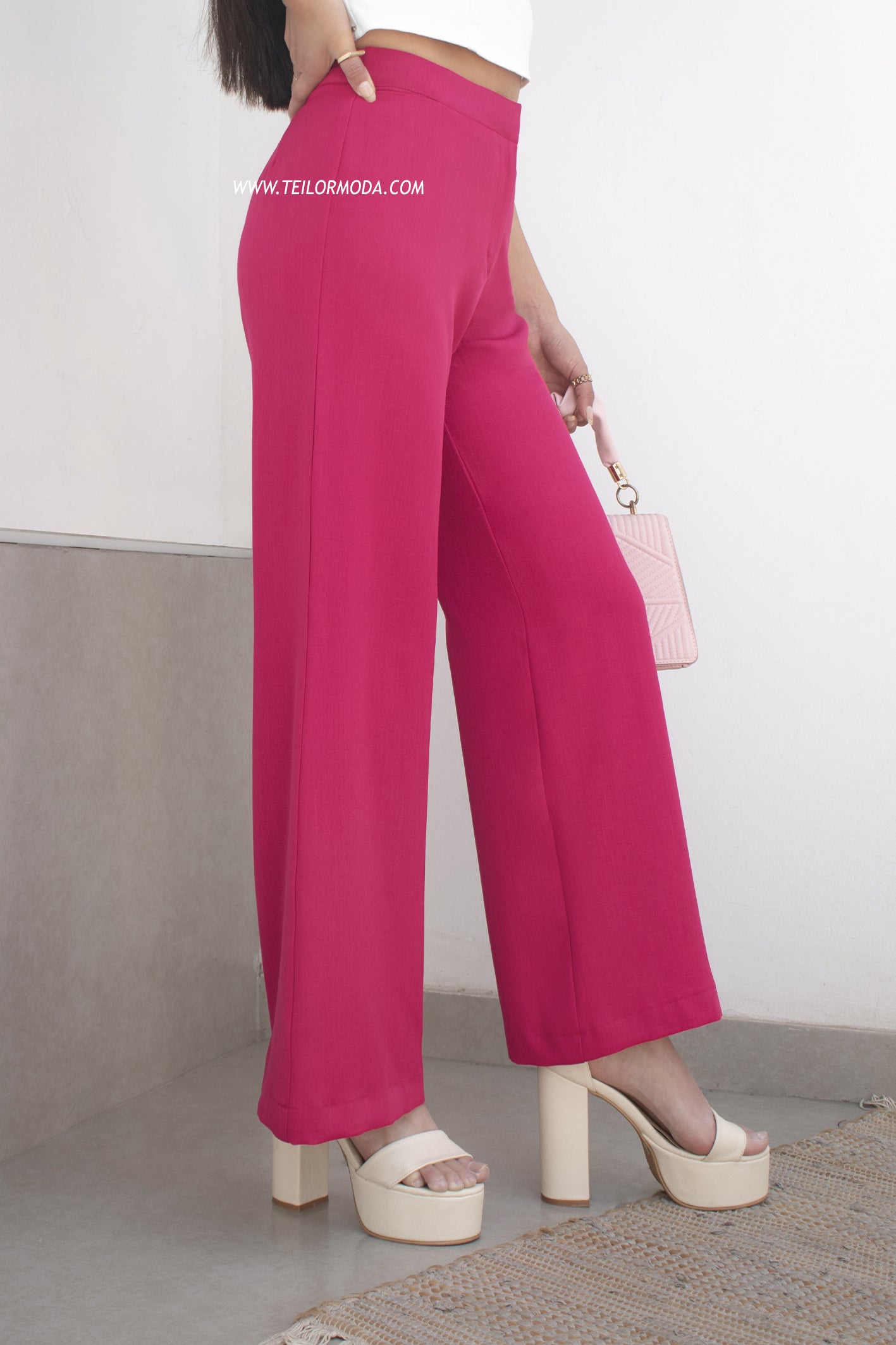 PANTALÓN PALAZZO CLOE FUCSIA