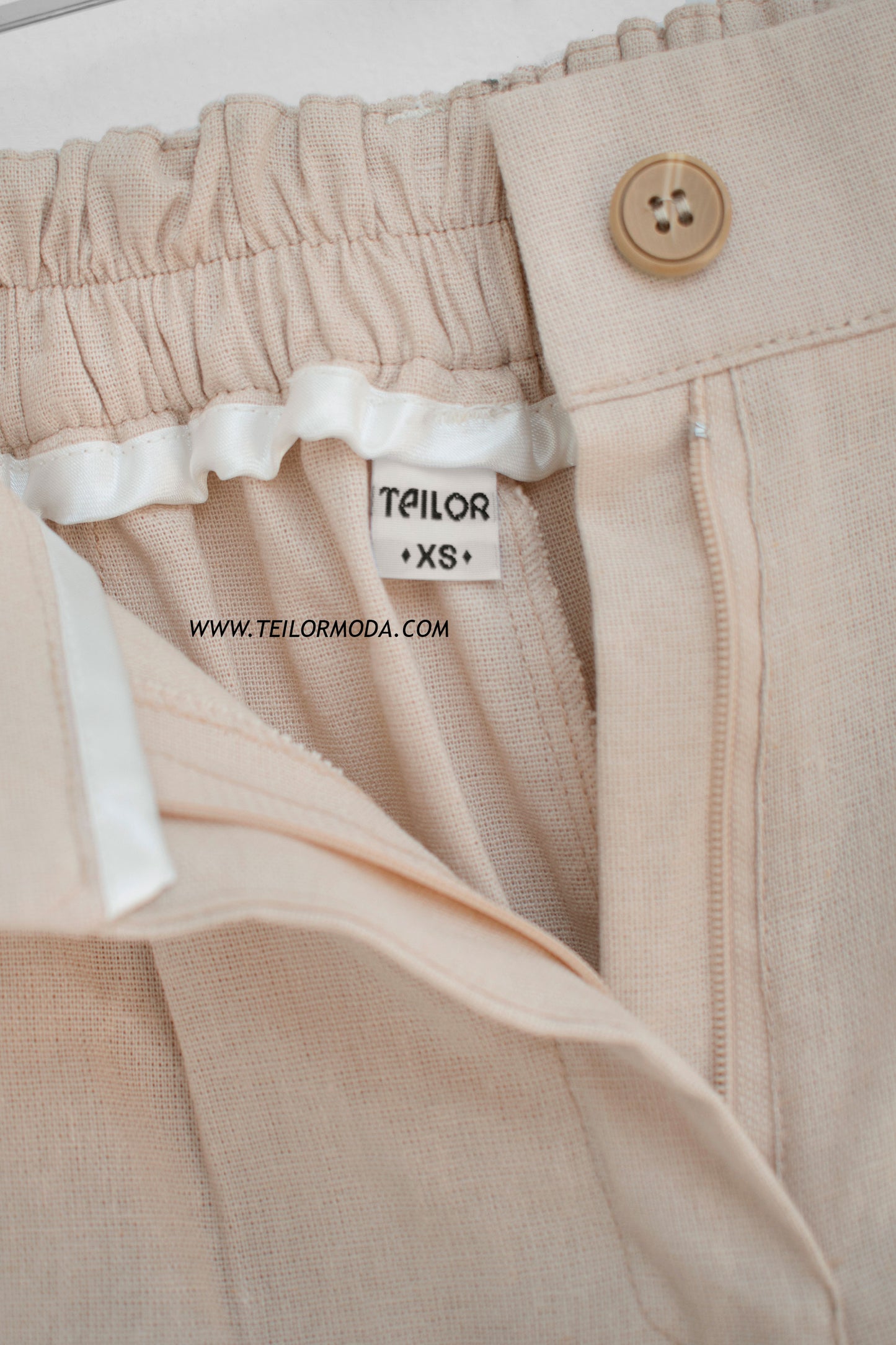 SHORT DE LINO AMANDA BEIGE