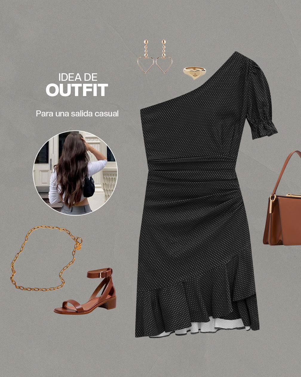 VESTIDO DE PUNTOS DONATELLA NEGRO