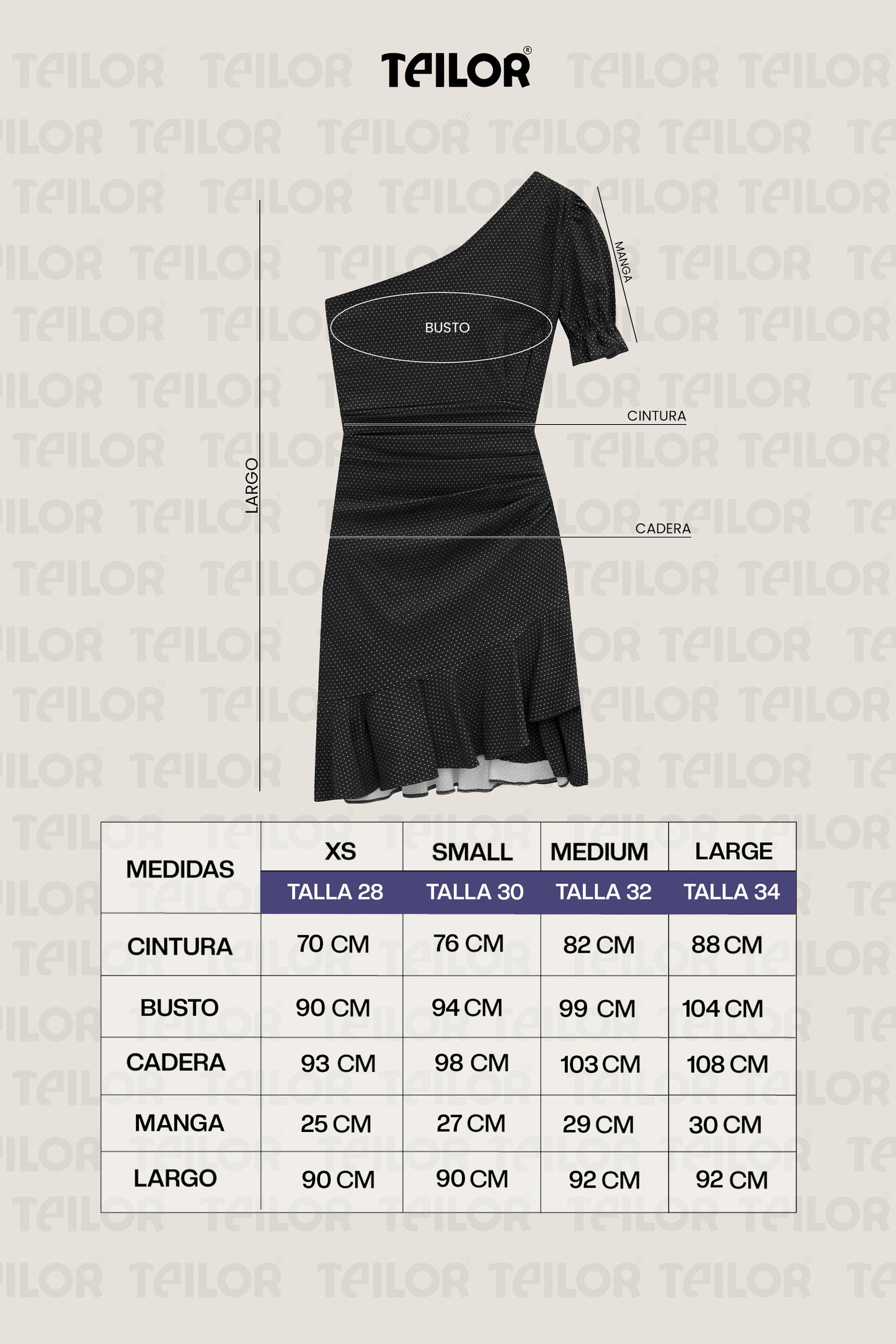 VESTIDO DE PUNTOS DONATELLA NEGRO