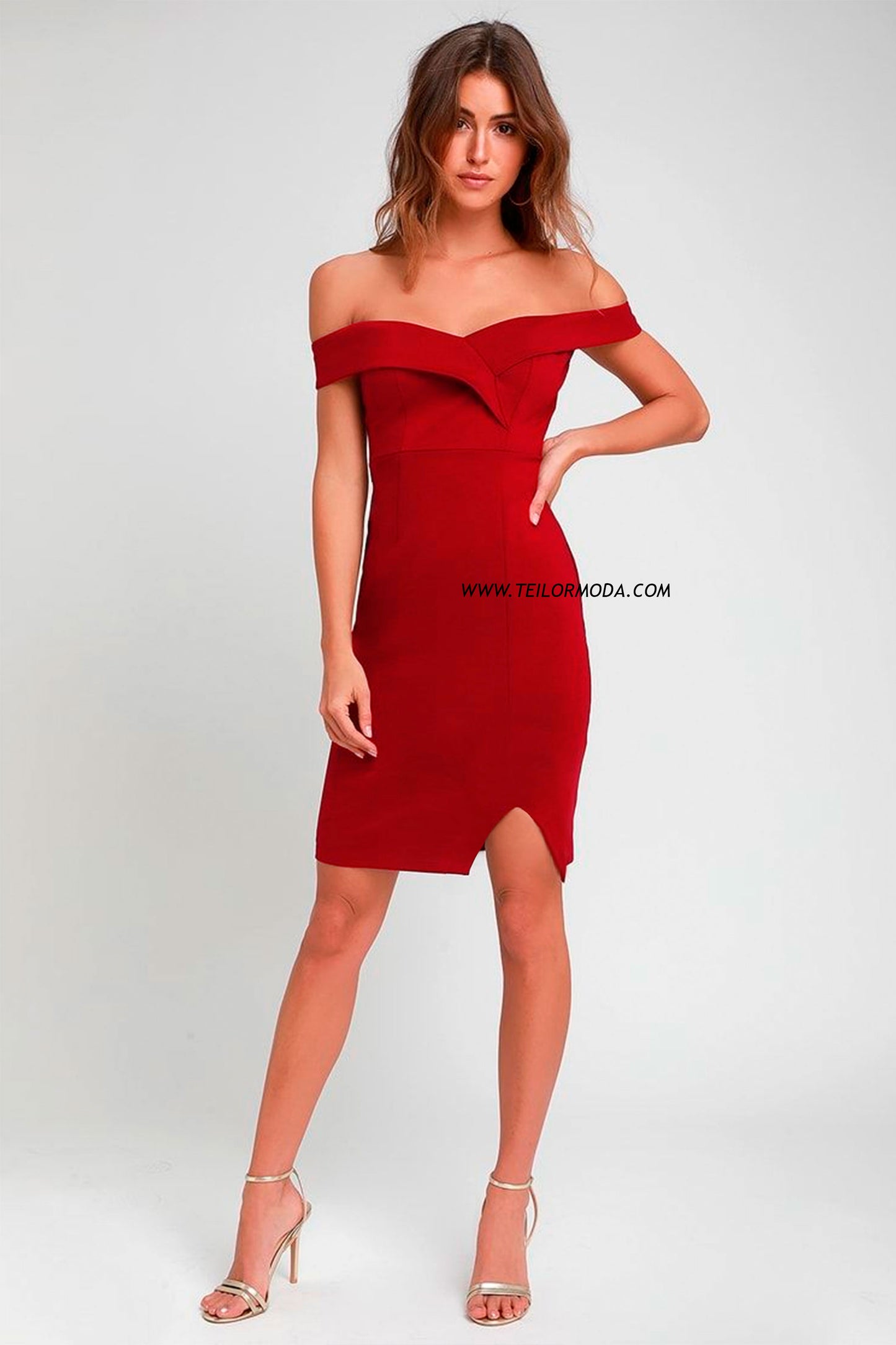 VESTIDO CORTO PILAR ROJO