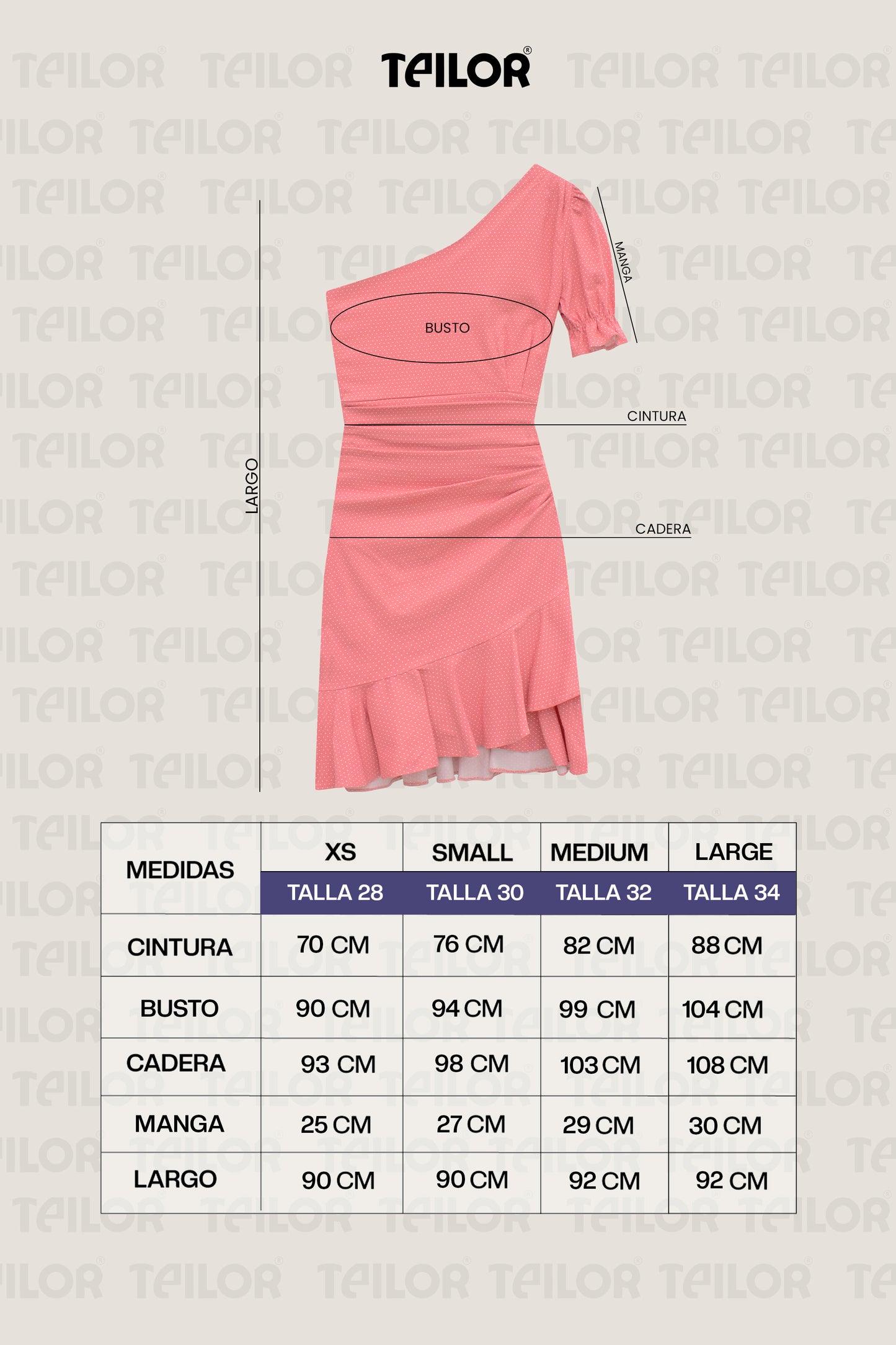 VESTIDO DE PUNTOS DONATELLA PALO ROSA