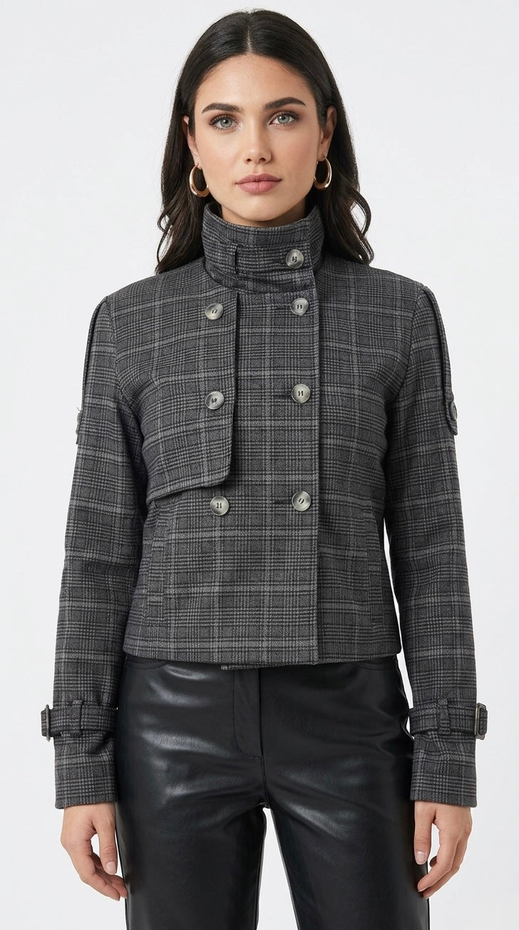 CASACA FUNNEL NECK JACKET ALE  NEGRA