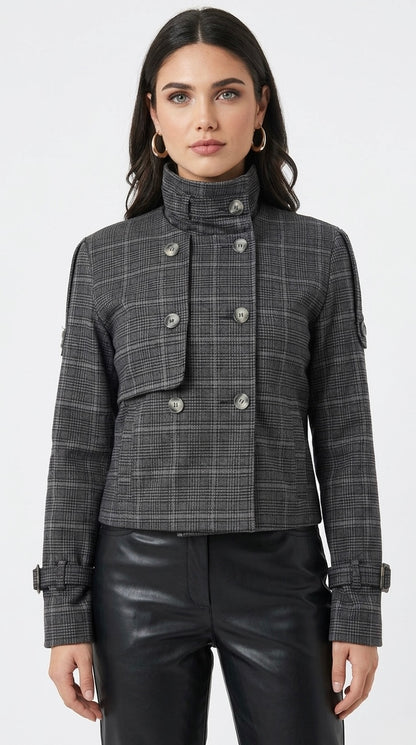CASACA FUNNEL NECK JACKET ALE  NEGRA