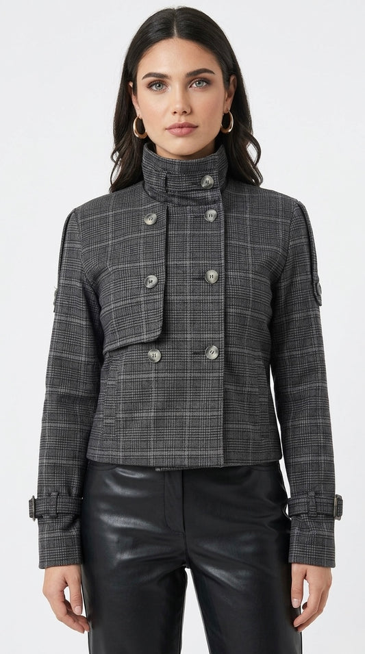 CASACA FUNNEL NECK JACKET ALE  NEGRA