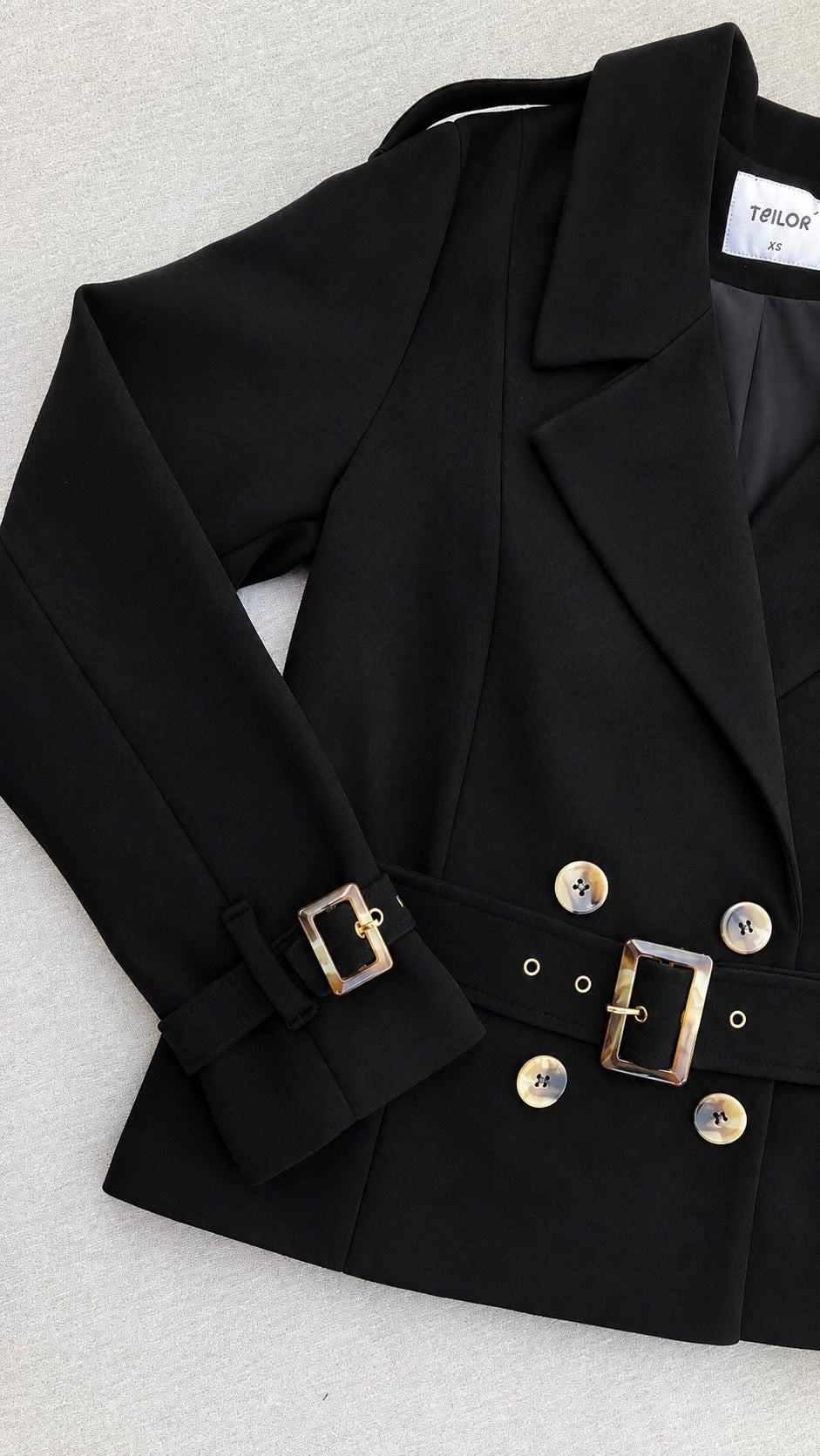 TRENCH COAT CROPPED OLIVIA NEGRO