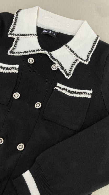 SWEATER CHOMPA GABRIELLE NEGRO