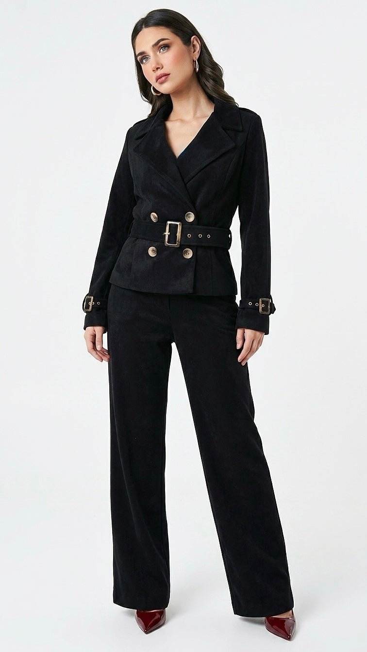 TRENCH COAT CROPPED OLIVIA NEGRO
