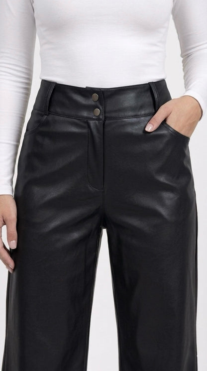 PANTALÓN DE CUERINA NEGRO MAFER