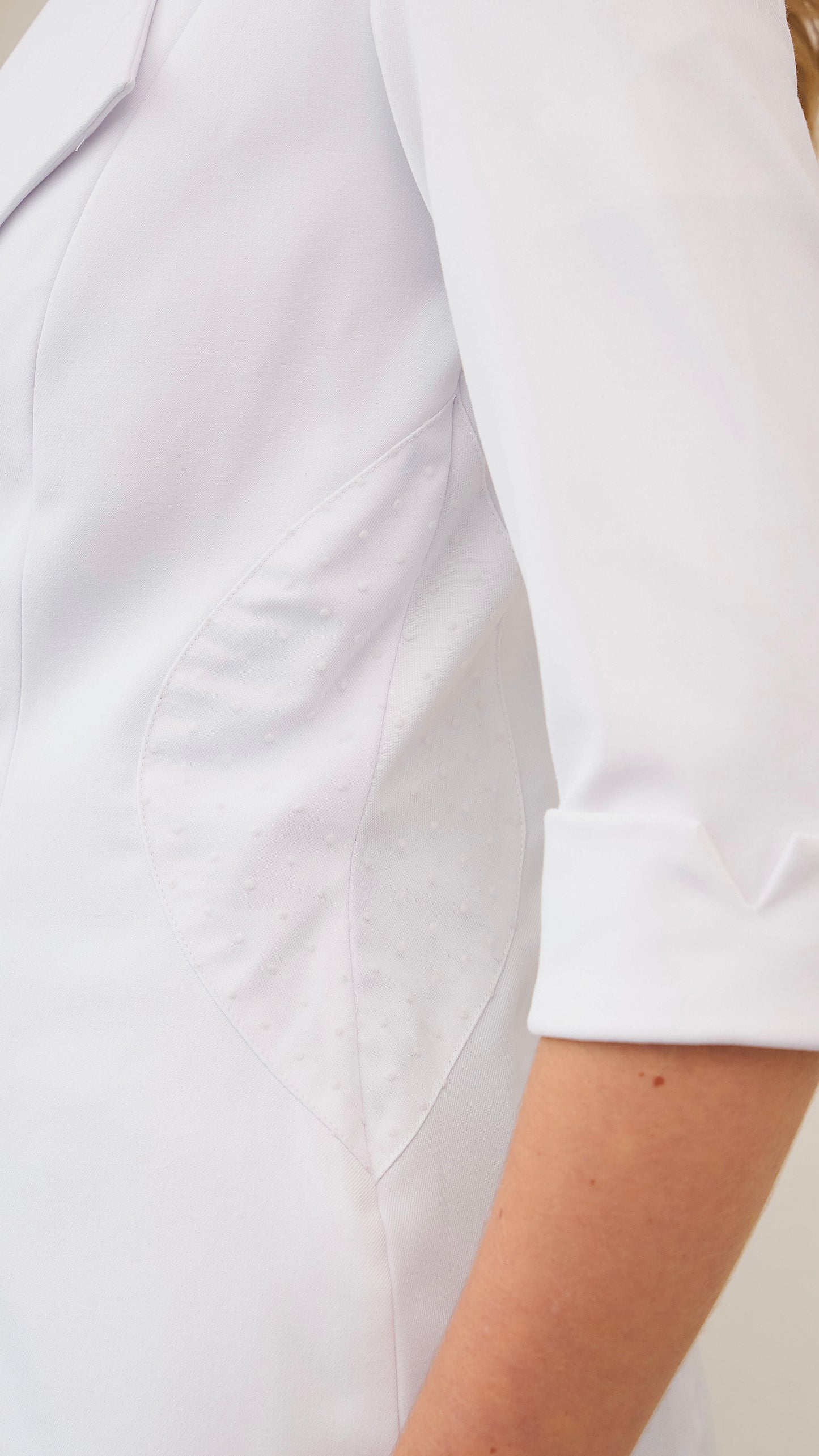 Blazer manga corta  3/4 para verano silvia  blanco