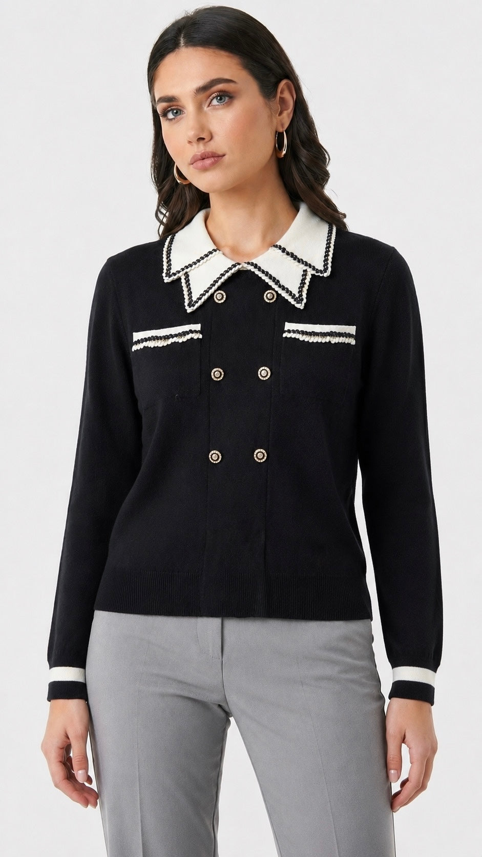 SWEATER CHOMPA GABRIELLE NEGRO