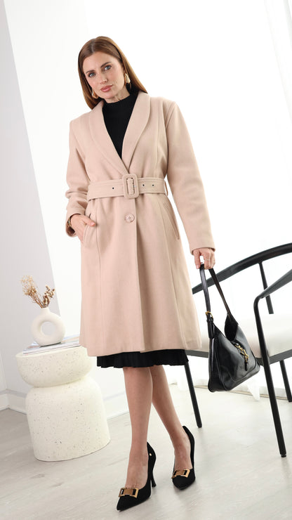 ABRIGO DE PAÑO IVY BEIGE