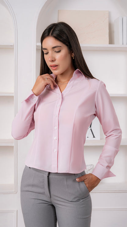 BLUSA MANGA LARGA CLAUDIA ROSADO