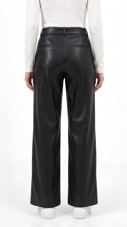 PANTALÓN DE CUERINA NEGRO MAFER