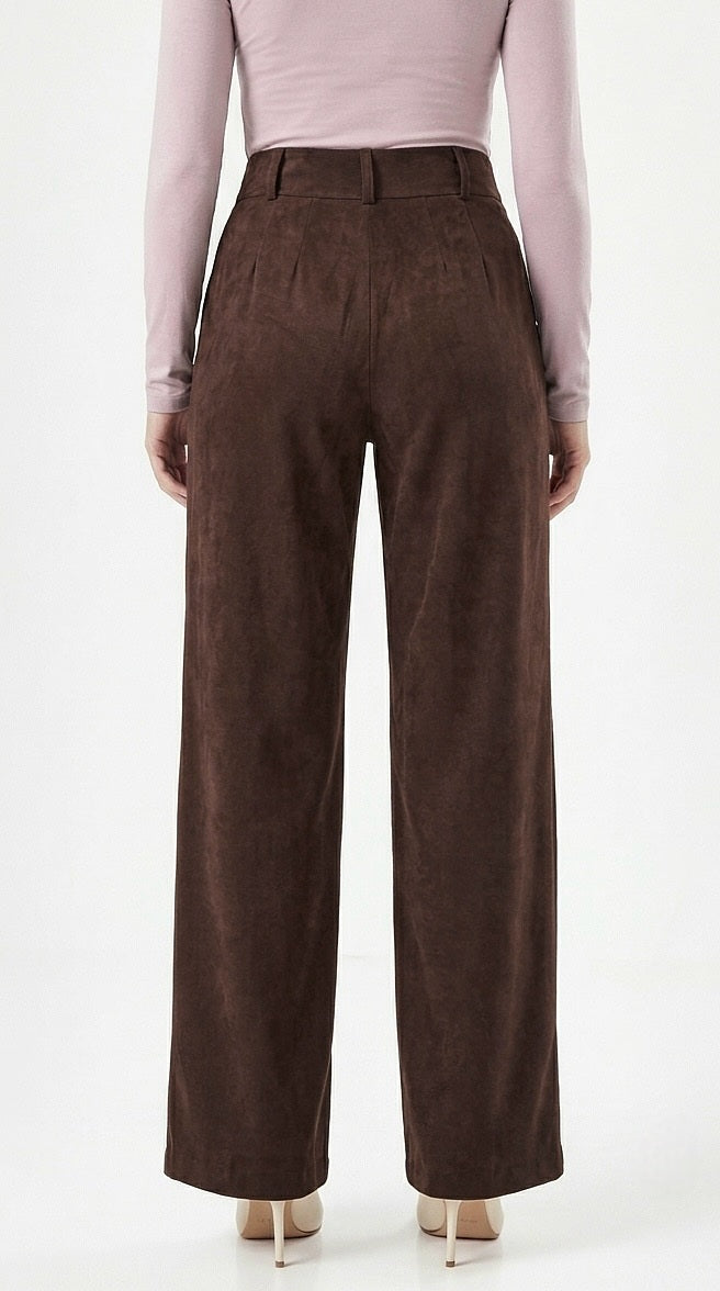 PANTALON PALAZZO OLIVIA MARRÓN
