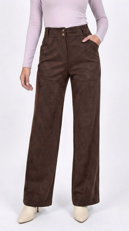 PANTALON PALAZZO OLIVIA MARRÓN