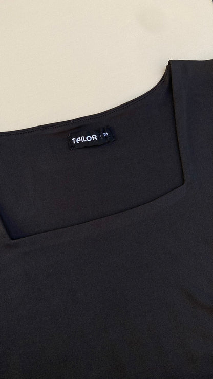 POLO CUELLO CUADRADO MIA NEGRO