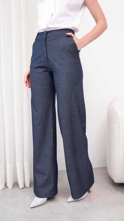 Pantalón de vestir de denim fedra