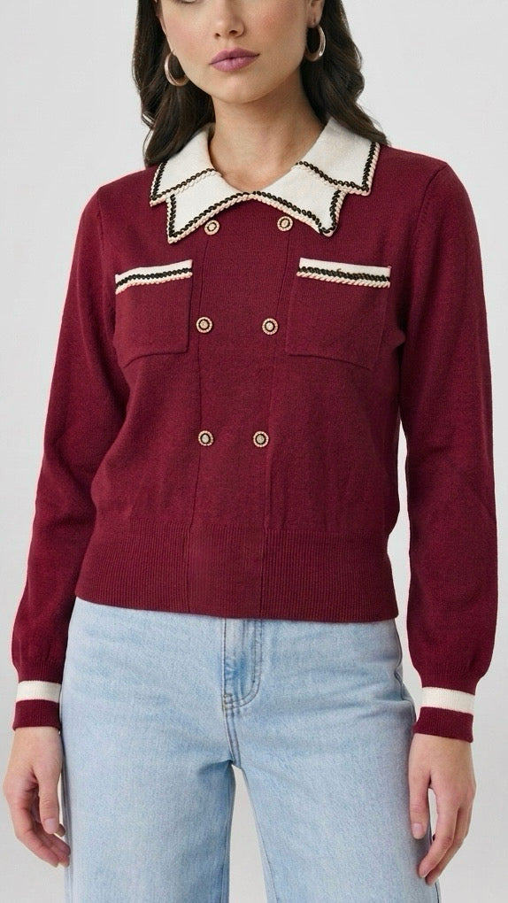 SWEATER CHOMPA GABRIELLE BORGOÑA