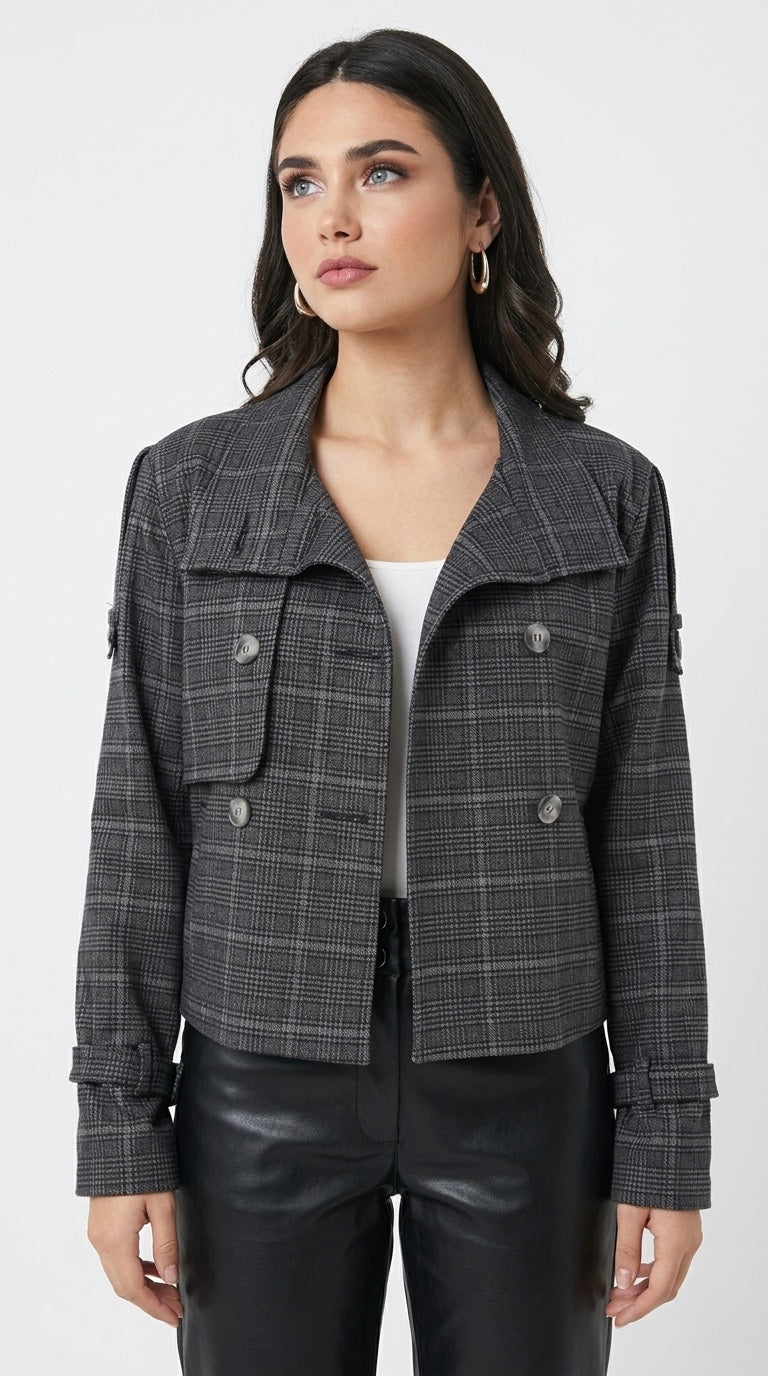 CASACA FUNNEL NECK JACKET ALE  NEGRA