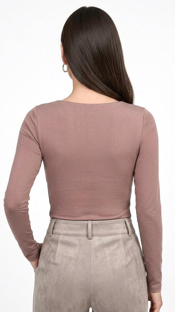 POLO CUELLO CUADRADO MIA TAUPE NUDE