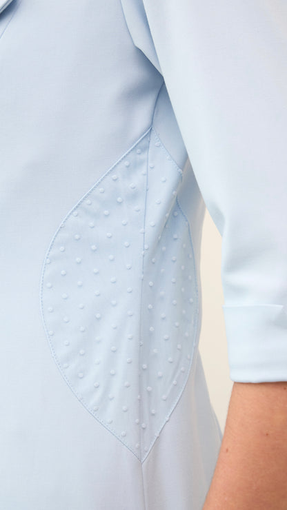 Set conjunto  tres piezas con pantalón silvia celeste