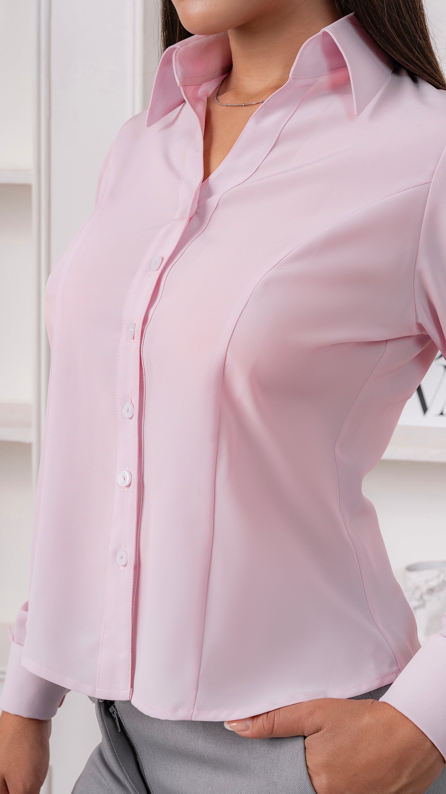 BLUSA MANGA LARGA CLAUDIA ROSADO