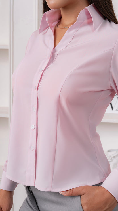 BLUSA MANGA LARGA CLAUDIA ROSADO