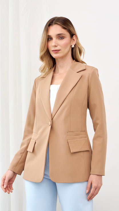 Blazer moderno nerea camello