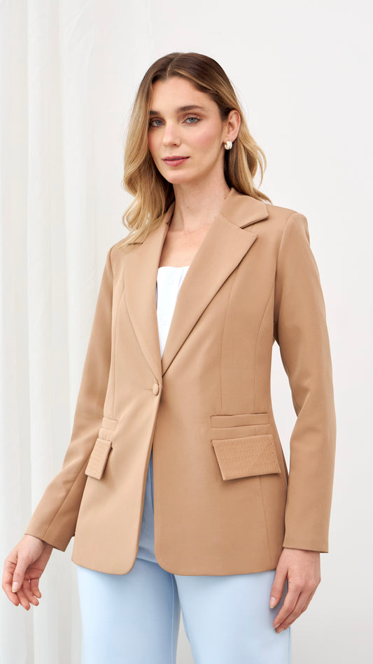 Blazer moderno nerea camello