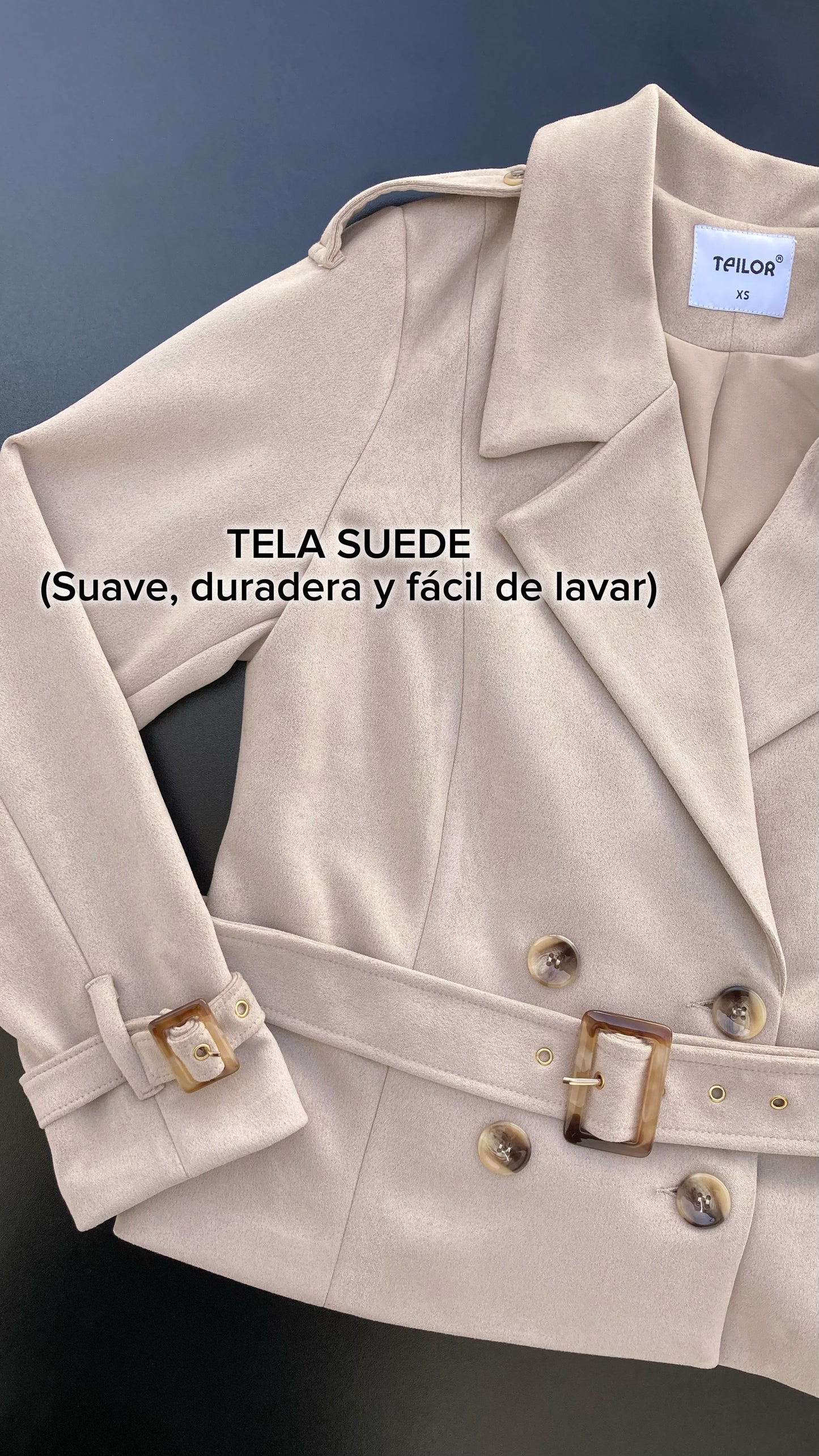 TRENCH COAT CROPPED OLIVIA BEIGE
