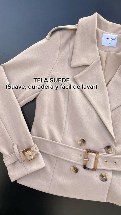 TRENCH COAT CROPPED OLIVIA BEIGE