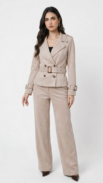 TRENCH COAT CROPPED OLIVIA BEIGE