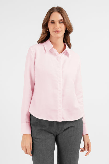 BLUSA CAMISA COTON MARIE ROSADO