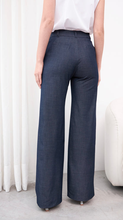 Pantalón de vestir de denim fedra