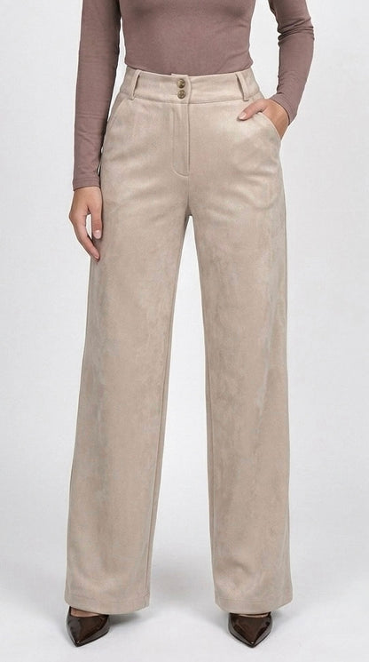 PANTALON PALAZZO OLIVIA BEIGE