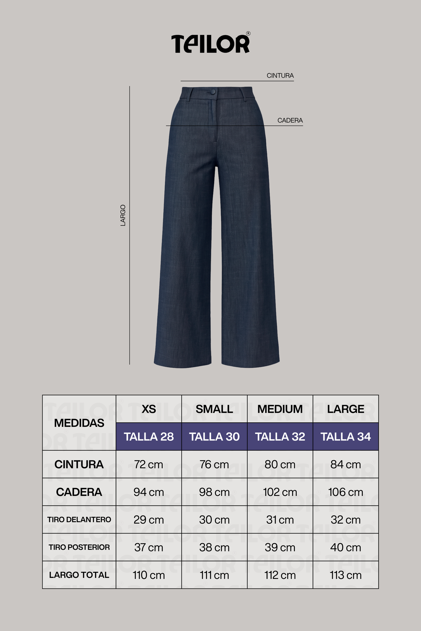 Pantalón de vestir de denim fedra