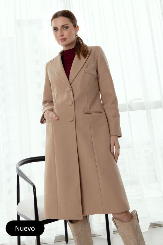 ABRIGO DE PAÑO MADDISON BEIGE