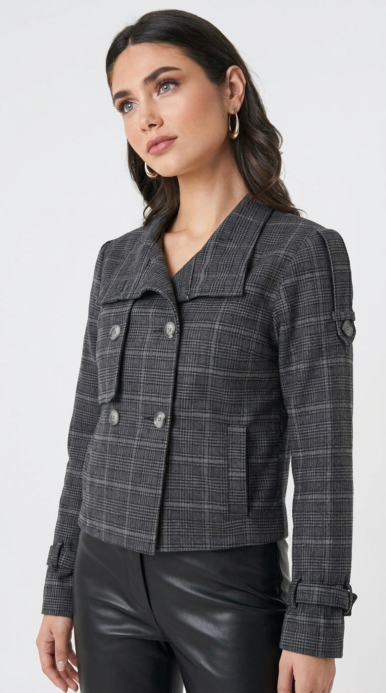 CASACA FUNNEL NECK JACKET ALE  NEGRA