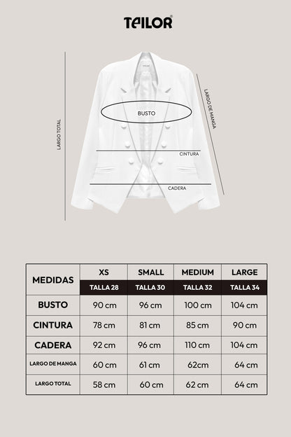BLAZER CRUZADO GALICIA BLANCO MARFIL