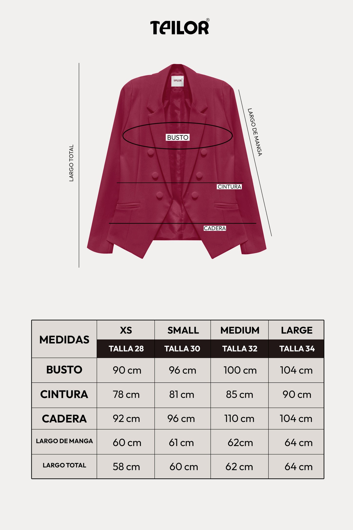 BLAZER CRUZADO GALICIA BORGOÑA