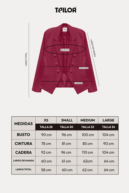 BLAZER CRUZADO GALICIA BORGOÑA