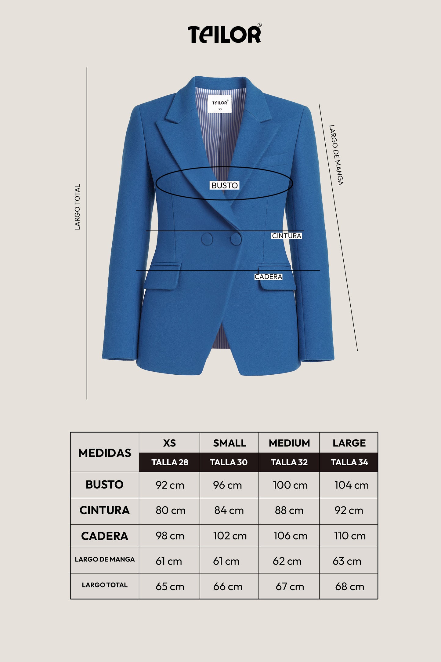 BLAZER DE PAÑO LIDIA ACERO