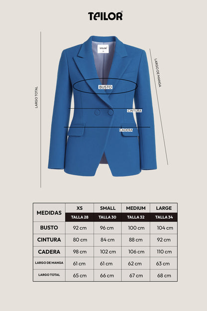 BLAZER DE PAÑO LIDIA ACERO