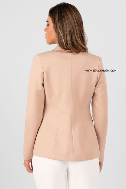 BLAZER DE LOMA MARTINA BEIGE