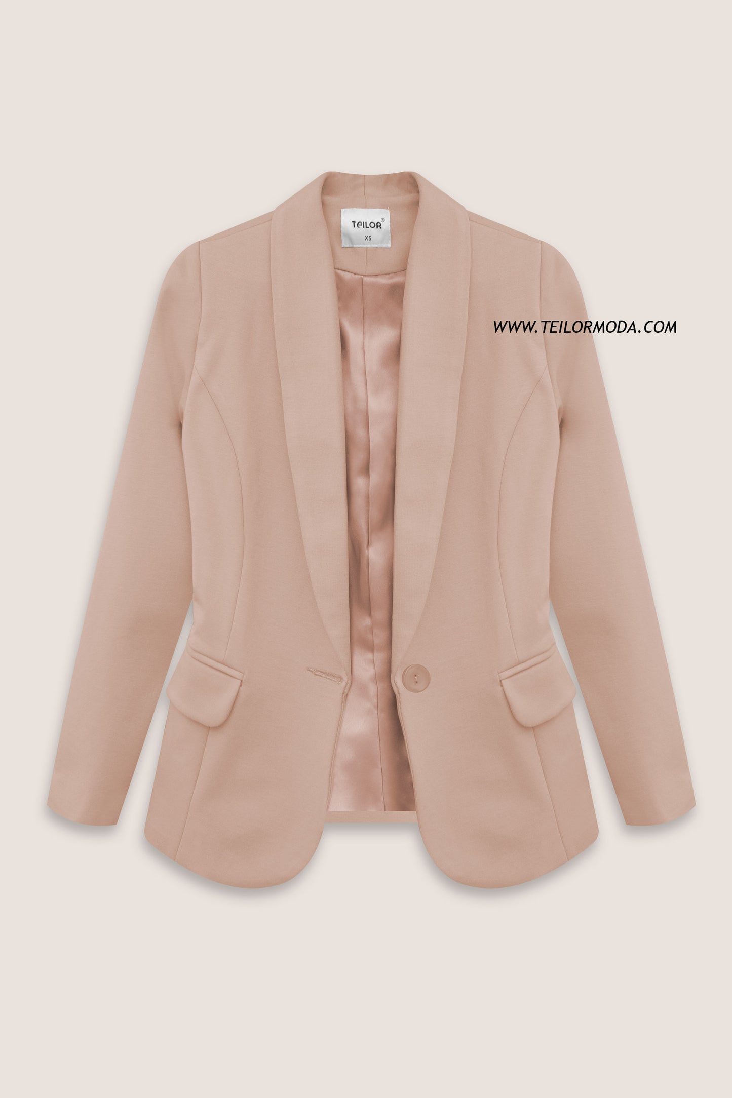 BLAZER DE LOMA MARTINA BEIGE